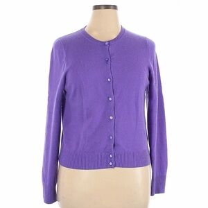J. Crew Italian cashmere Vibrant Purple Women's Cardigan